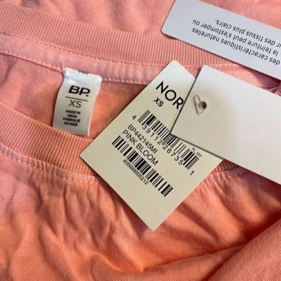 BP Nordstrom Pink Bloom Crop Long Sleeve Tee XS - Picture 5 of 7